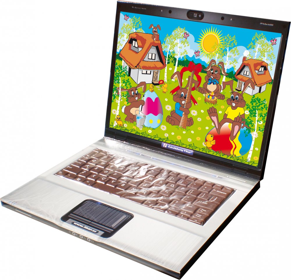 Easter notebook with chocolate keyboard 200g