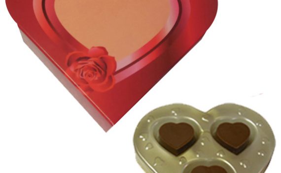 Heart in blister pack 33g - Roses