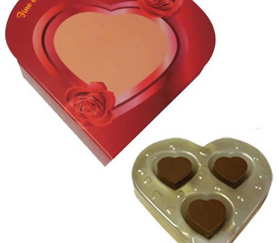 Heart in blister pack 33g - Roses