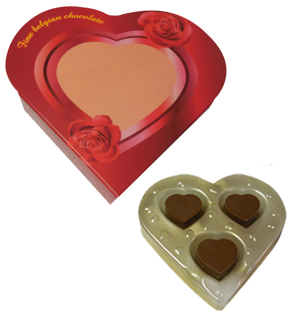 Heart in blister pack 33g - Roses