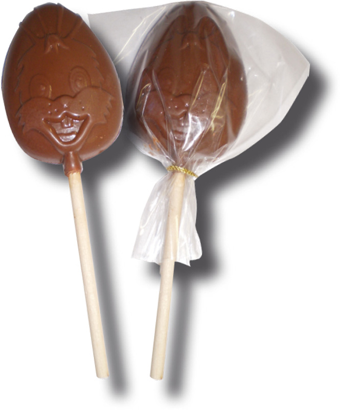 Lollipop 15g - Easter choco egg with bunny