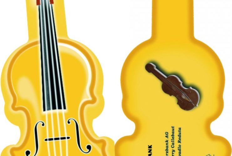 Promotional chocolate violin 200g
