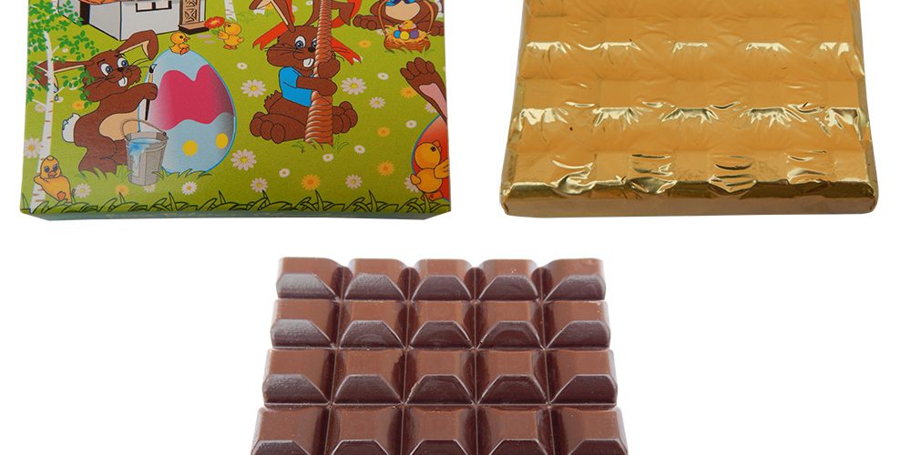 Table 100g - Easter design, dark chocolate
