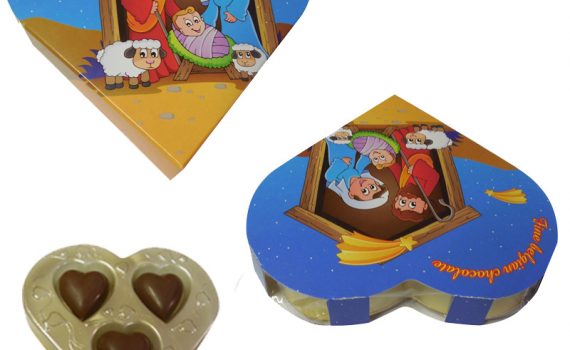 Heart in blister 24g - Nativity scene