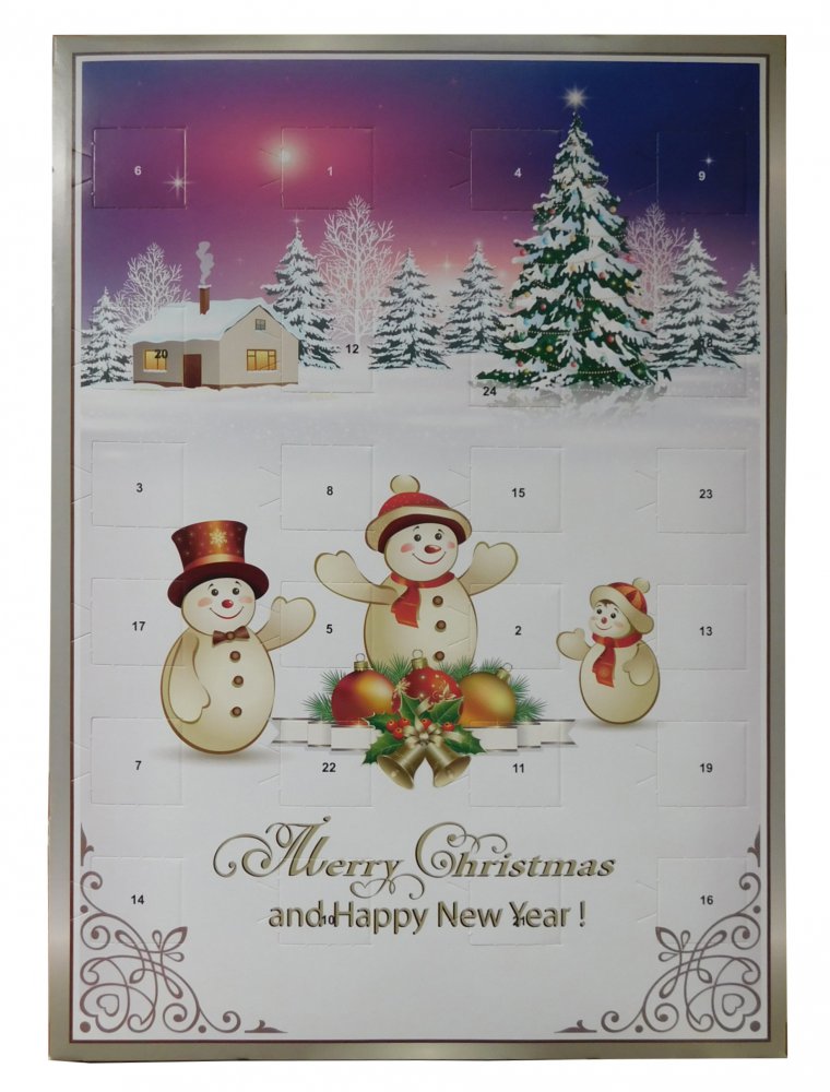 Advent calendar A4 50g - Snowmen