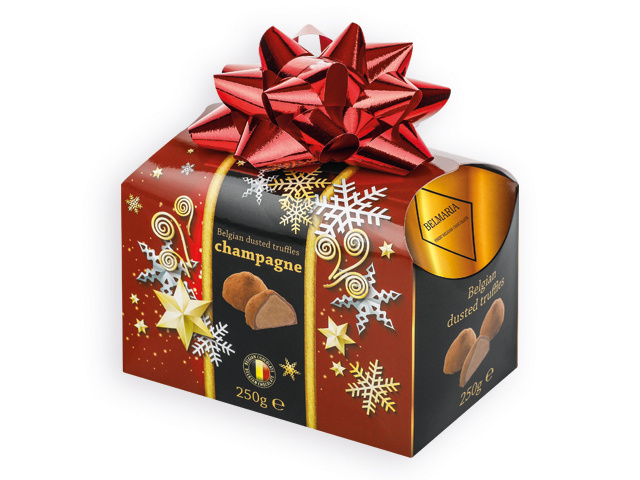 CHAMPAGNE TRUFFLES Belgian chocolate truffles in gift. package, 250g