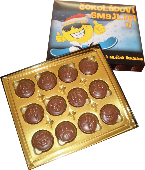 Chocolate Smilies 70g - Snowboard, gold blister