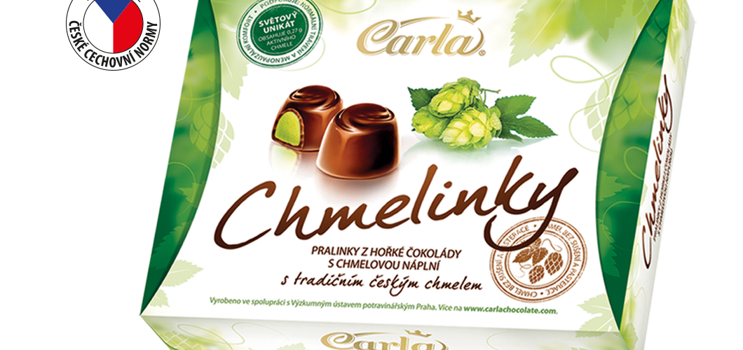 Dark chocolate box with hop flavor 120 g