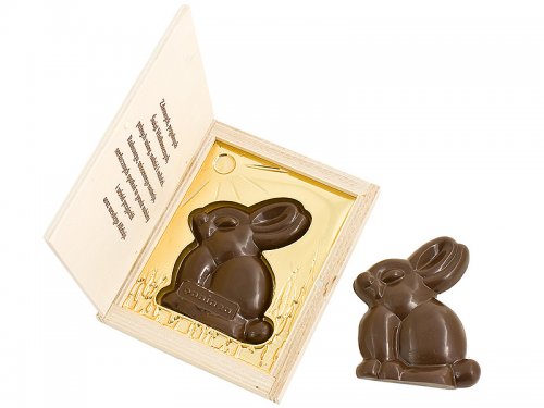 Easter Bunny in Wooden Box
