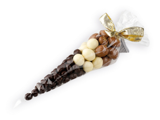 Gift cone with nuts in chocolate, 150g