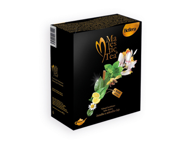 Gift packaging of green and black aromatized tea