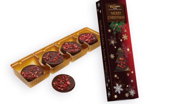 Dark chocolate medallions