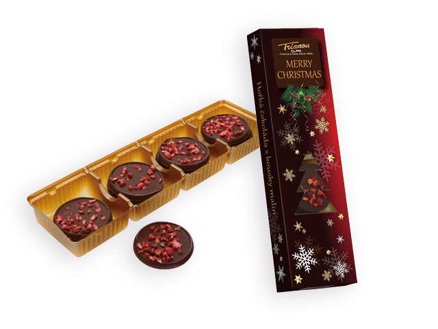 Dark chocolate medallions