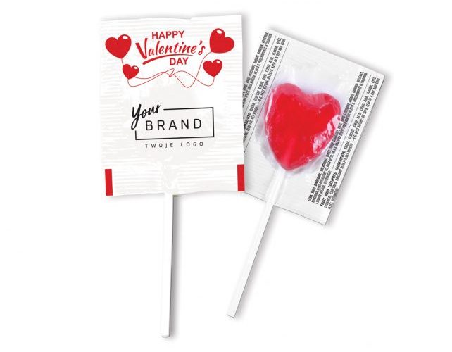 Lollipops in the shape of a heart or tears