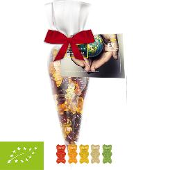 Organic Gummy Bears with Gelatine 30g, cone bag