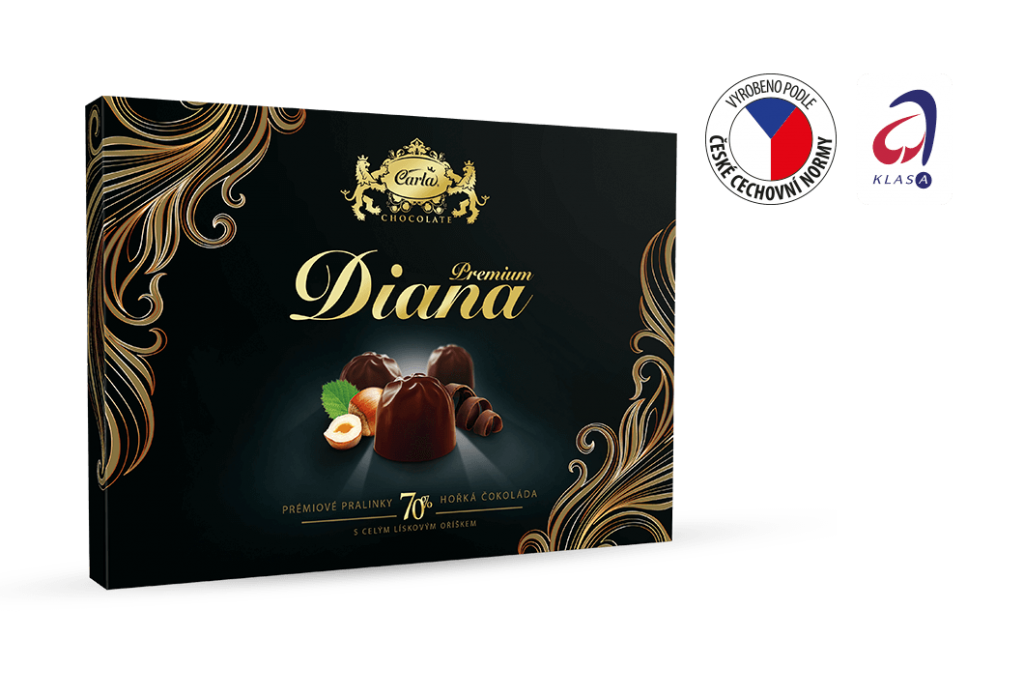 Premium Chocolate box with hazelnut filling 133 g