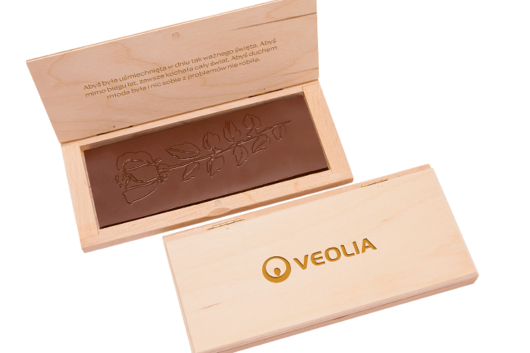Belgian chocolate with molded rose motif