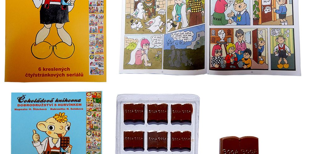 Chocolate Library 60g - Hurvínek Comics (yellow plates)