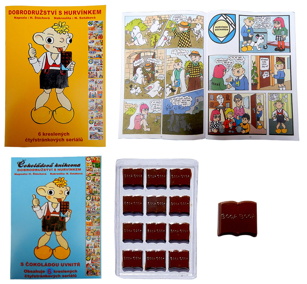 Chocolate Library 60g - Hurvínek Comics (yellow plates)