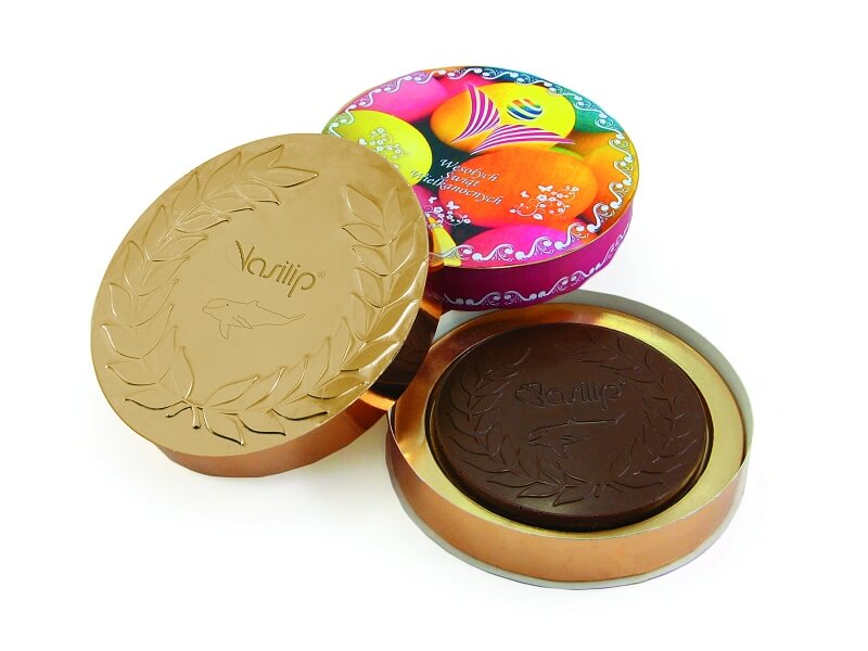 Chocolate Medals 120 mm in round box