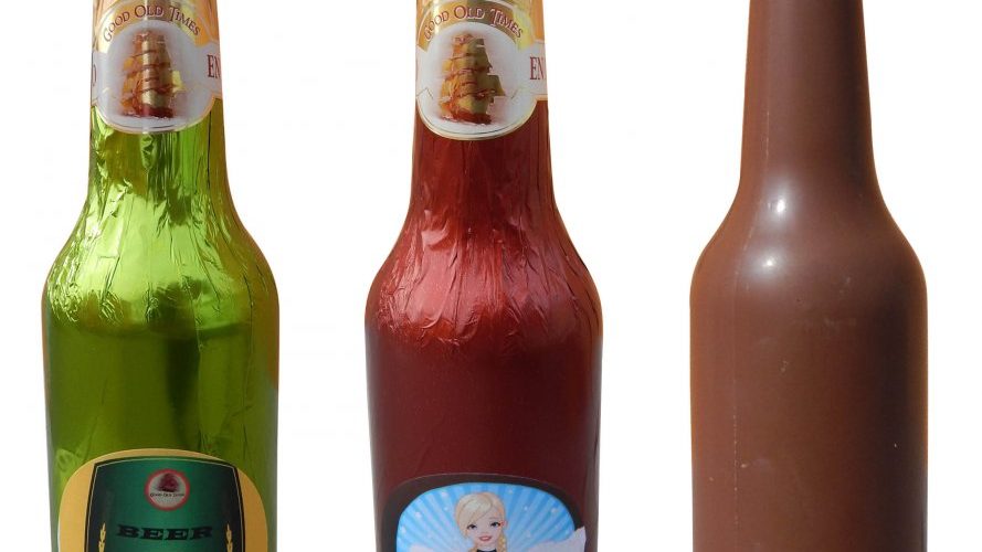 Chocolate beer bottle 180g