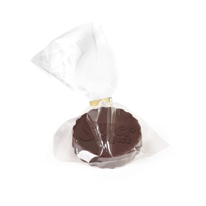 Delicious dessert chocolate with raised logo