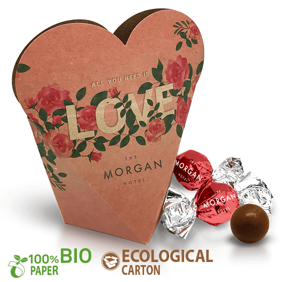 Heart shaped box with chocolates
