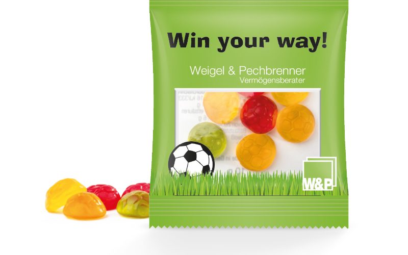 Jelly Gum Mini Bag Footballs, 10 g