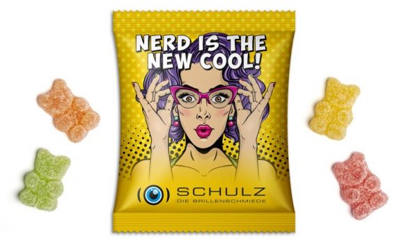 Jelly bears sour in advertising bag