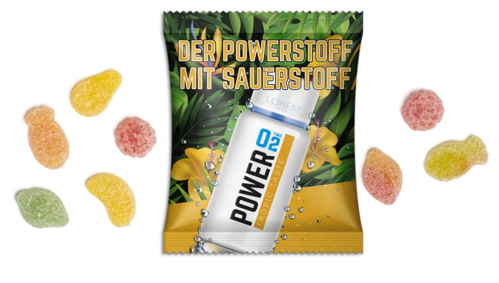 Jelly fruit salad sour in advertising bag