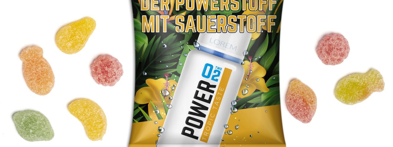 Jelly fruit salad sour in advertising bag