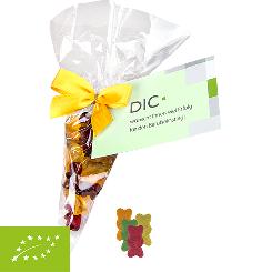 Organic gummy bears without gelatine 30g, cone bag