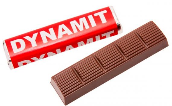 Promotion Chocolate bars with 5 segments.