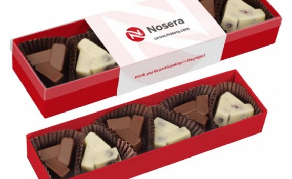 Chocolates with cranberries and hazelnuts 6 pcs