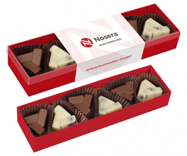 Chocolates with cranberries and hazelnuts 6 pcs