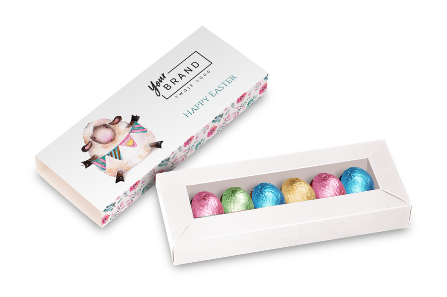 Easter chocolates eggs 6 pcs in box