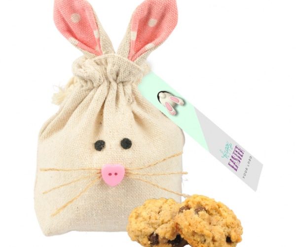 Easter natural bunny bag