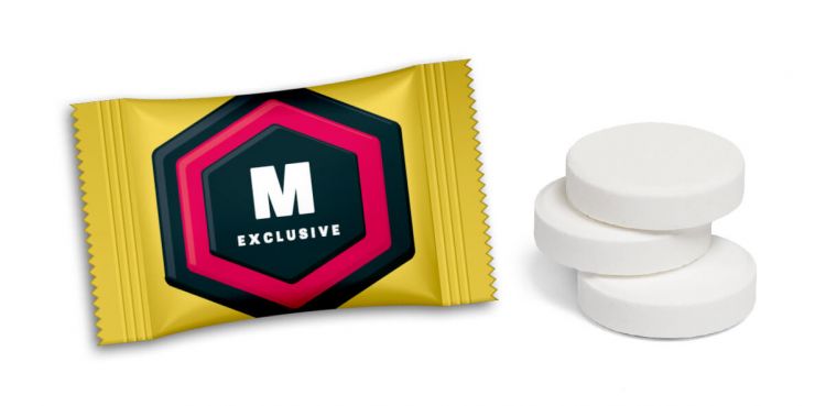 Peppermint tablet in flow pack