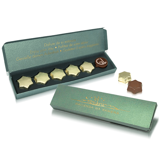 Promotion Box with chocolates star’s shape