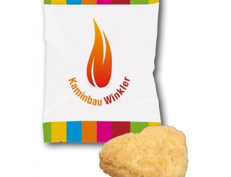 Promotion butter biscuits, heart shaped
