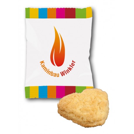 Promotion butter biscuits, heart shaped