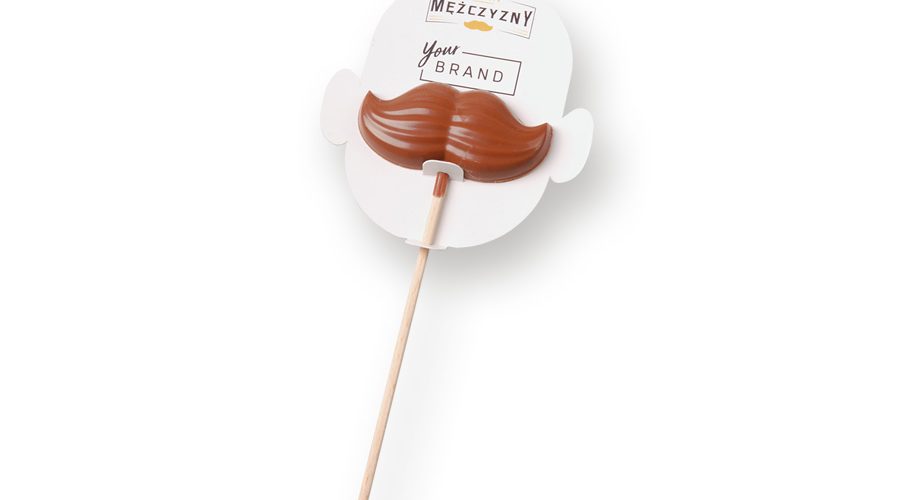 Promotion mustache chocolate lollipop