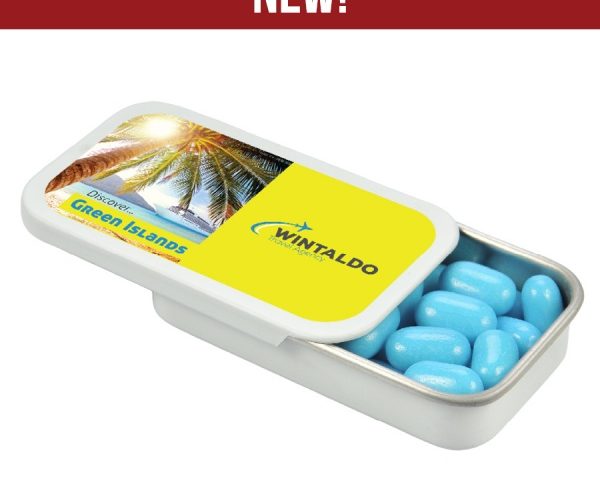 Promotion tin box mini tin with pastilles