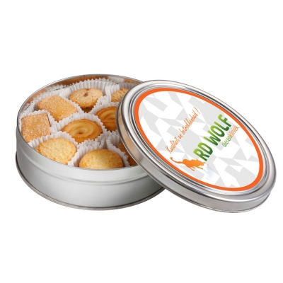 Round cookie tin