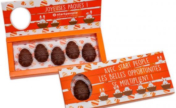 Set of 5 chocolate Easter eggs