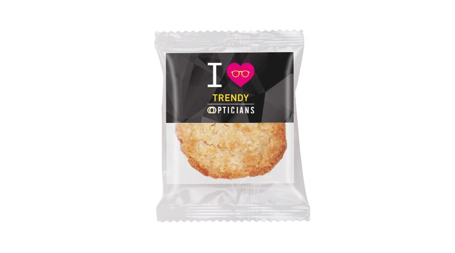 Promotion oat cookie with blank form