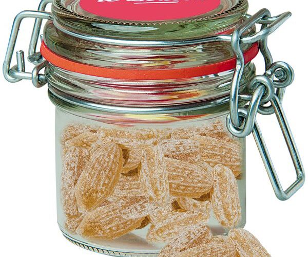 Ginger candy 60g, candy jar mini with promotional label