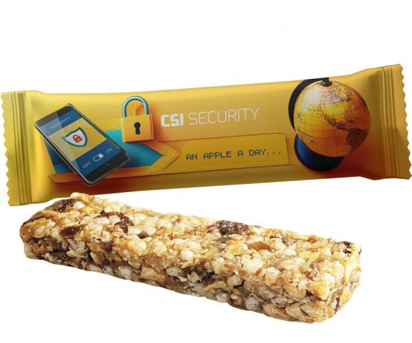 Cereal bar apple 25g, flowpack with custom print