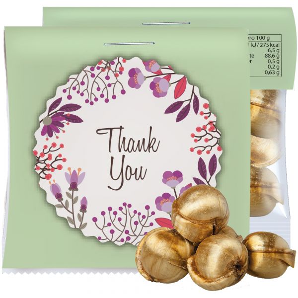 Golden nuts candy 17g, express midi bag with promotional flyer